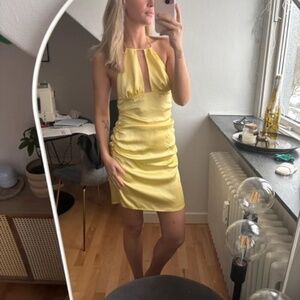 Asos yellow mini dress